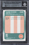 Bulls Dennis Rodman "HOF 2011" Signed 1988 Fleer #43 Rookie Card BAS Slabbed 2