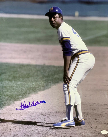 Brewers HANK HENRY AARON Signed 16x20 AUTO Photo #1 AUTO ~ HOF '82 755 HR - JSA