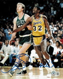 Larry Bird & Magic Johnson Autographed 8x10 Photo Beckett BAS Witness #WU05066