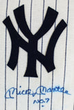 Yankees Mickey Mantle No. 7 Signed Mitchell & Ness Pinstripe Jersey PSA #AI02332