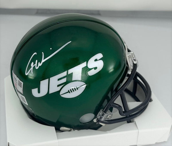NY Jets Rookie of the Year GARRETT WILSON Signed VSR4 Mini Helmet AUTO - BAS