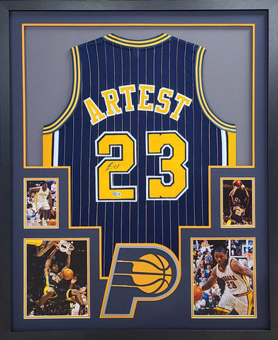 Ron Artest Autographed Signed Framed Indiana Pacers Jersey BECKETT