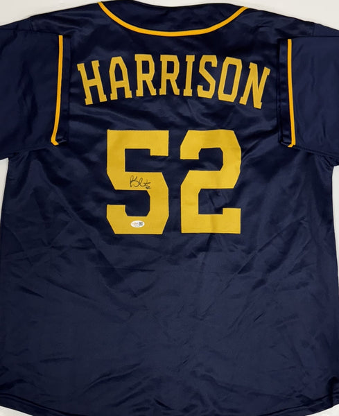 KYLE HARRISON Signed Custom Replica Blue Brewers Jersey AUTO - JSA
