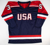 Mike Richter Signed Team USA Jersey (Beckett) 1994 Stanley Cup Champ Goaltender