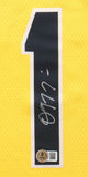 Obi Toppin Signed Indianapolis Pacers Yellow Jersey (Beckett) 2020 1st Rnd Pk #8