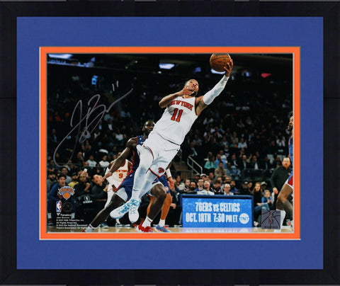 Framed Jalen Brunson New York Knicks Signed 8x10 Layup inPhoto