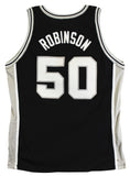 Spurs David Robinson "2 Cor 5:7" Signed Black Champion Jersey BAS #BU55005