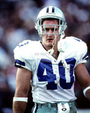 Bill Bates Signed Dallas Cowboys Jersey Inscribed "Super Bowl Champion 92 93 95"