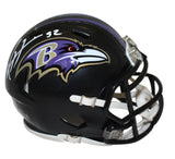 Ray Lewis Autographed Baltimore Ravens Speed Mini Helmet Beckett 37455