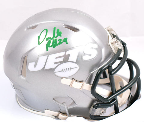 Darrelle Revis Autographed New York Jets Flash Speed Mini Helmet -Beckett W Holo