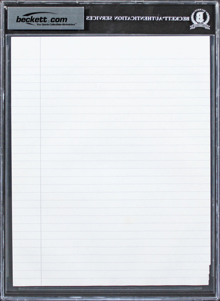 Lakers Shaquille O'Neal 8x10 Training Notes Handwriting Sample BAS Sla ...
