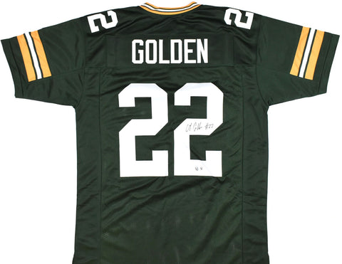 Matthew Golden Autographed Green Pro Style Jersey - Beckett W Hologram *Black