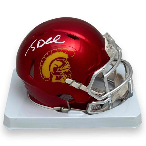 Sam Darnold Autographed Signed USC Trojans Chrome Mini Helmet - Beckett