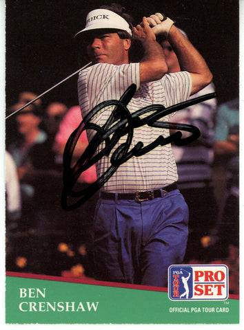 Ben Crenshaw Signed 1991 Pro Set #78 Trading Card Beckett 44838