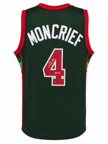 Sidney Moncrief Signed Green T/B Custom Basketball Jersey w/HOF - (SCHWARTZ COA)