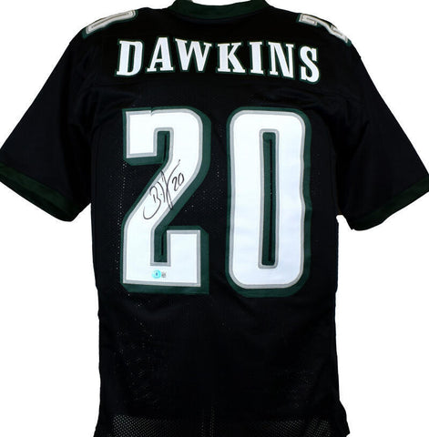 Brian Dawkins Autographed Black Pro Style Jersey - Beckett W Hologram *Black
