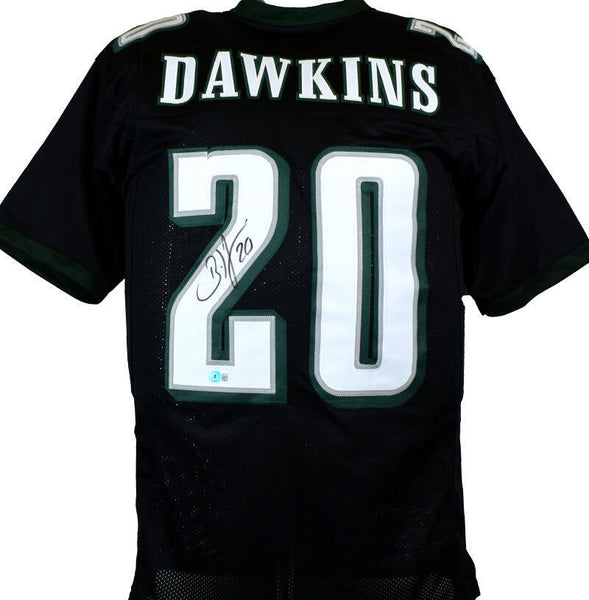 Brian Dawkins Autographed Black Pro Style Jersey - Beckett W Hologram *Black