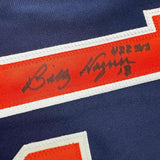 Framed Autographed/Signed Billy Wagner 33x42 422 Saves Blue Jersey JSA COA