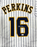 Brewers Outfielder BLAKE PERKINS Signed Custom Replica Pinstripe Jersey AUTO JSA