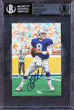 Cowboys Troy Aikman Signed 2006 Goal Line HOF #230 Card Auto 10! BAS Slabbed