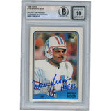 Warren Moon Autographed 1988 Topps #103 HOF Slabbed Trading Card Beckett 50672