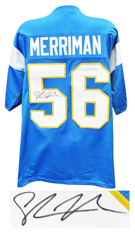 Shawne Merriman (Chargers) Signed Powder Blue Custom Football Jersey - (SS COA)