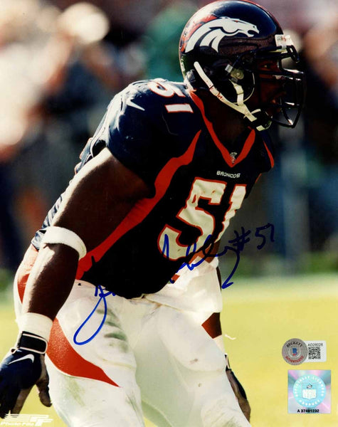 John Mobley Autographed Denver Broncos 8x10 Photo Beckett 51098