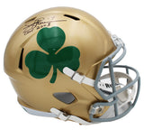 Joe Theismann Signed Notre Dame Speed Full Size NCAA Helmet with "CHOF 2003"
