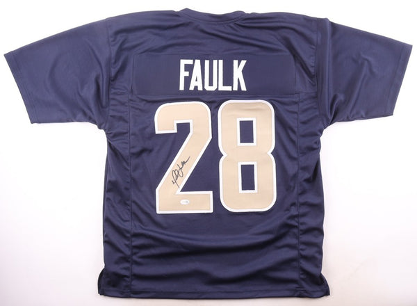 Marshall Faulk Signed St. Louis Rams Jersey (JSA) NFL M.V.P. (2000) All Pro R.B.