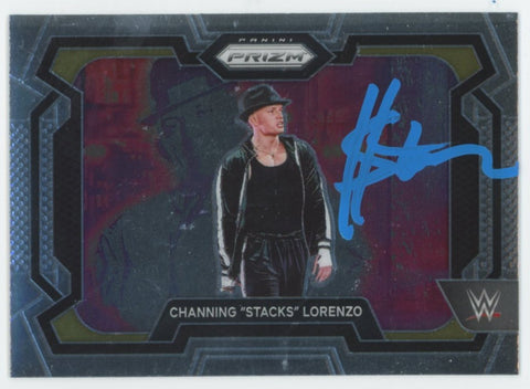 Channing "Stacks" Lorenzo WWE Signed 2024 Panini Prizm #8 Card BAS #BS86748