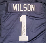 BYU COUGARS ZACH WILSON AUTOGRAPHED NAVY BLUE JERSEY BECKETT BAS STOCK #191151