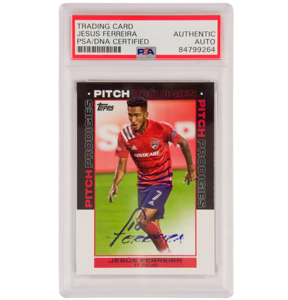 Jesus Ferreira Signed 2021 Topps MLS FC Dallas #132 - PSA Authentic