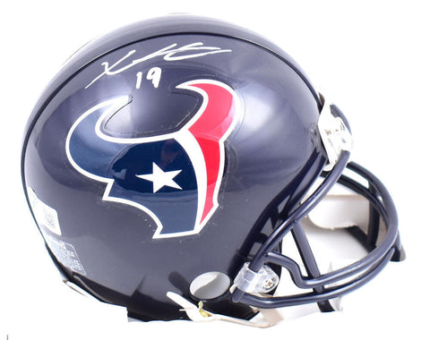 Xavier Hutchinson Autographed Houston Texans Mini Helmet-Beckett W Holo *White