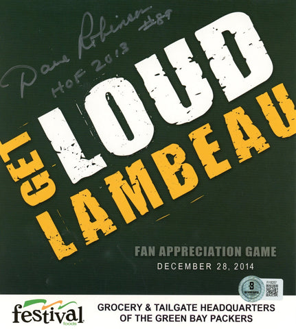 Dave Robinson Autographed Green Bay Packers 8x7 Fan Appreciation Card BAS 57226
