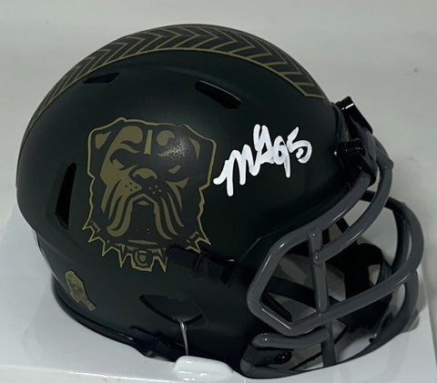 Browns MYLES GARRETT Signed Riddell '25 SALUTE Speed Mini Helmet AUTO - BAS