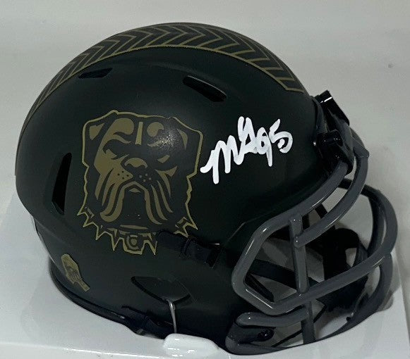 Browns MYLES GARRETT Signed Riddell '25 SALUTE Speed Mini Helmet AUTO - BAS