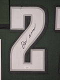 FRAMED PHILADELPHIA EAGLES QUINYON MITCHELL AUTOGRAPHED SIGNED JERSEY JSA COA