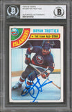 Islanders Bryan Trottier Authentic Signed 1978 Topps #10 Card BAS Slabbed