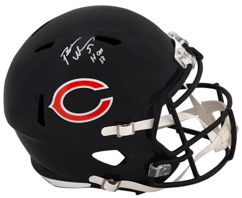 Brian Urlacher Signed Bears Riddell Full Size Rep Helmet w/HOF - (SCHWARTZ COA)