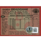 Randy Gradishar Autographed/Signed 1983 Topps #262 Trading Card Beckett 59201