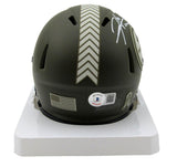 Hines Ward Autographed Salute To Service Mini Helmet Steelers Beckett 180989