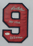 SUEDE FRAMED CLEVELAND INDIANS BOB FELLER AUTOGRAPHED INSCRIBED JERSEY JSA COA