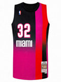 Shaquille O'Neal Signed Miami Heat Pink & Black M&N NBA Swingman Jersey (SS COA)
