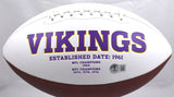 Jordan Addison Autographed Minnesota Vikings Logo Football -Beckett W Hologram