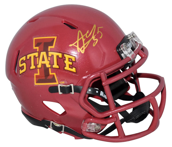 ALLEN LAZARD AUTOGRAPHED IOWA STATE CYCLONES SPEED MINI HELMET BECKETT