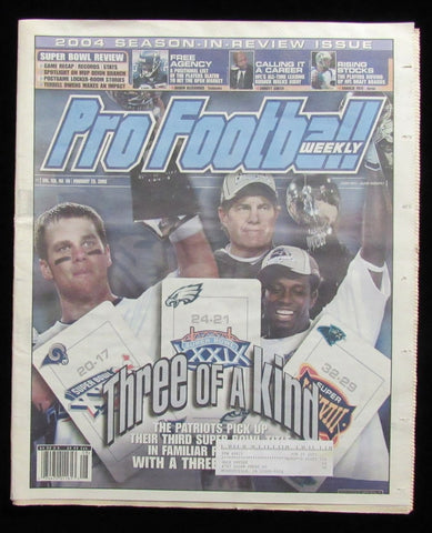 February 28, 2005 Pro Football Weekly Newspaper Tom Brady on Cover 198240