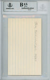Jay Berwanger Autographed University Of Chicago Index Card Beckett Slab 37616