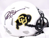 Deion Sanders Signed Colorado Buffaloes White Speed Mini Helmet-Beckett W Holo