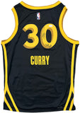 Stephen Curry GS Warriors Signed Night Night Insc Authentic Nike City Jersey JSA