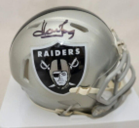 Howie Long Signed Las Vegas Raiders Flash Alternate Speed Mini-Helmet (Beckett)